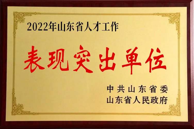 2022年山东省人才工作表现突出单位